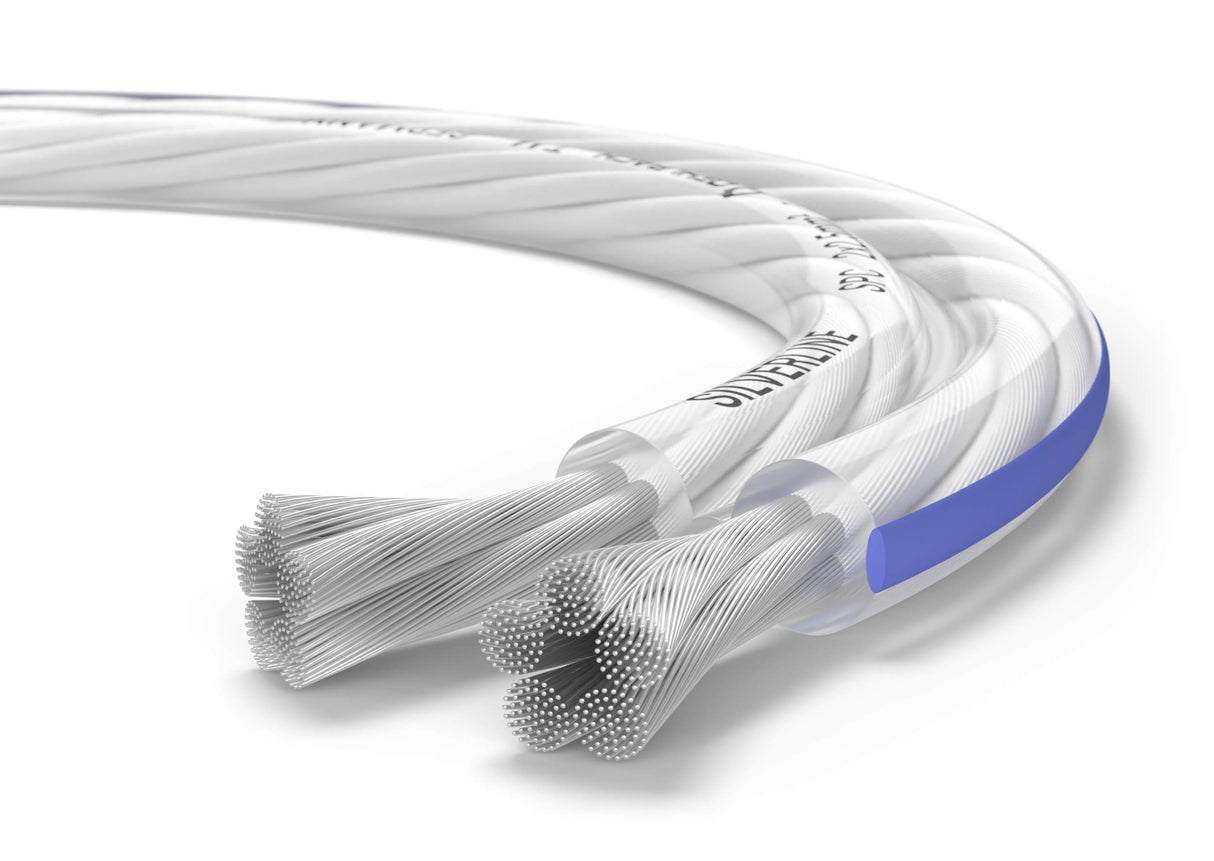Oehlbach D1C186 - Cable para Altavoces (2 x 2,5 mm², 20 m), Plata Transparente