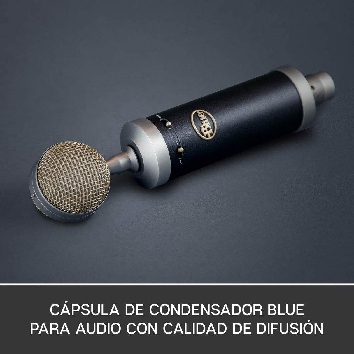 Blue Baby Bottle SL XLR Micrófono condensador para grabación y transmisión, Cápsula cardioide de gran diafragma, Soporte de amortiguador de choque y Estuche protector - Negro