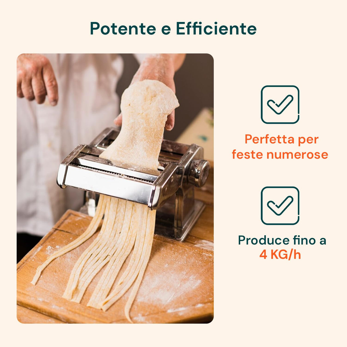 Wintem Máquina eléctrica para espaguetis y fideos PM1650 135 W 18 x 26 x 23 cm – Cuchillas intercambiables de 1 a 4 mm – Capacidad de producción alta 4 kg por hora – Intuitiva y ergonómica –