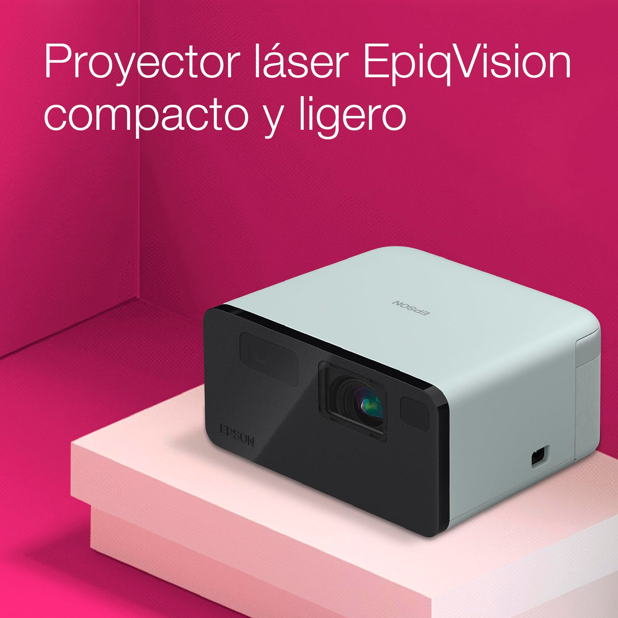 Epson EF-21G Mini Smart Laser Projector | Proyector Portátil Full HD, 1920 x 1080p, Altavoz Bluetooth de 5W, Proyección a Pared, Suelo o Techo, 1000 Lúmenes, Google TV | 150", Verde