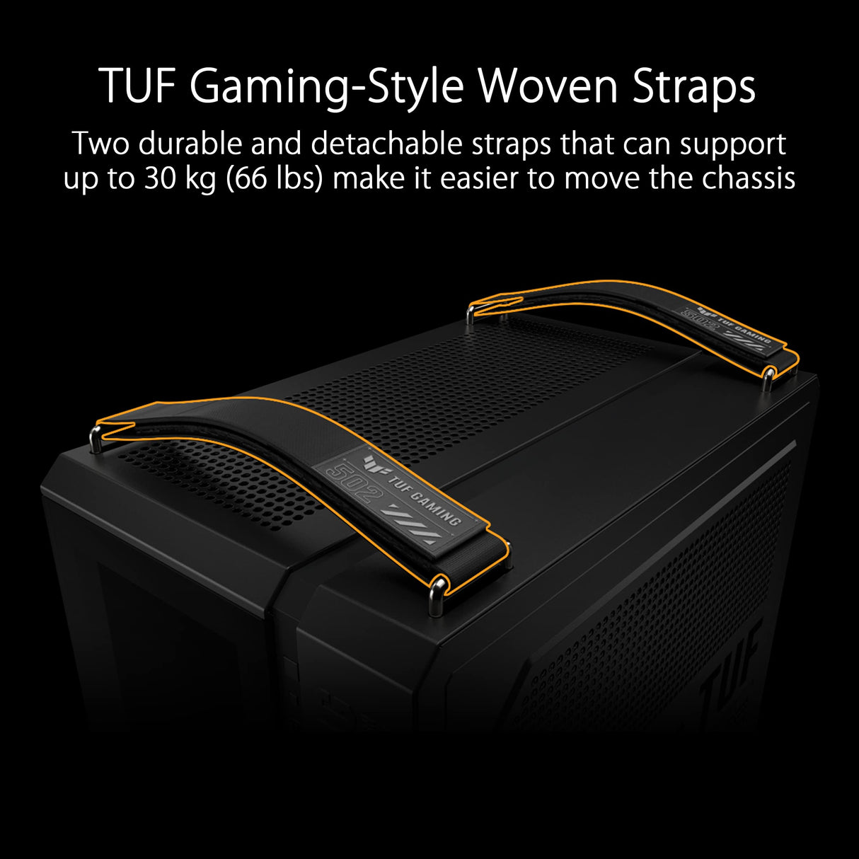 ASUS TUF Gaming GT502 Plus Black - Chasis Gaming ATX (diseño de Doble cámara, Zonas de refrigeración Independientes, Paneles Laterales sin Herramientas, USB 3.2 Gen 2 Tipo-C, Ventiladores ARGB)