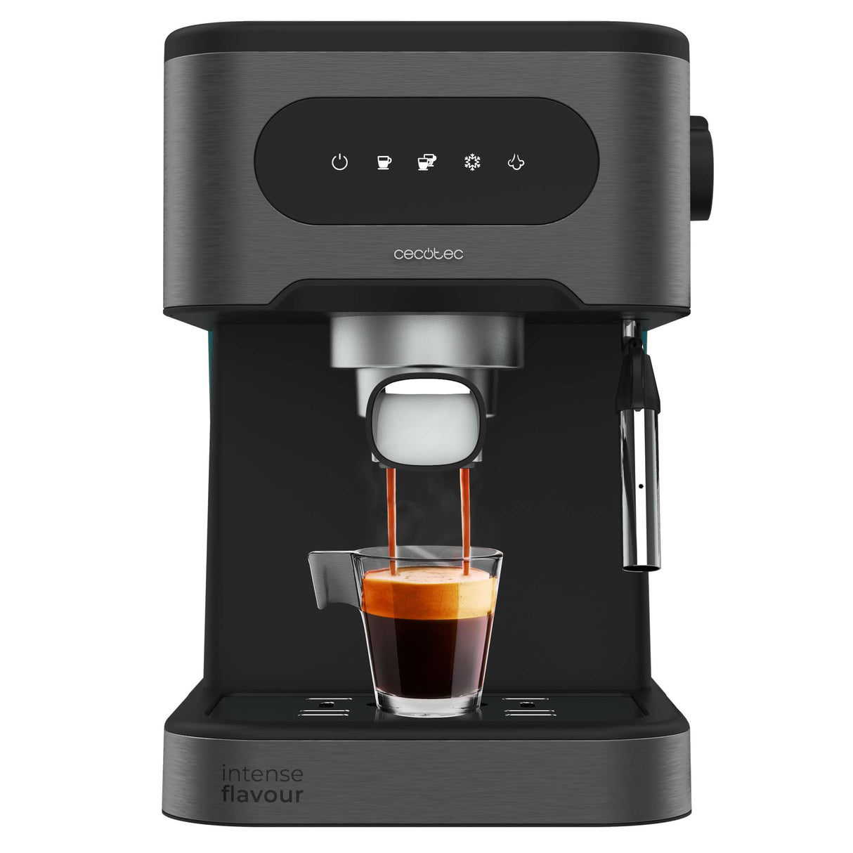 Cecotec Cafetera express Power Espresso 20 ColdBrew. Cafetera express para espresso y cappuccino, café en frío, 20 Bares de presión, Vaporizador orientable. Disfruta de Calidad profesional en casa.
