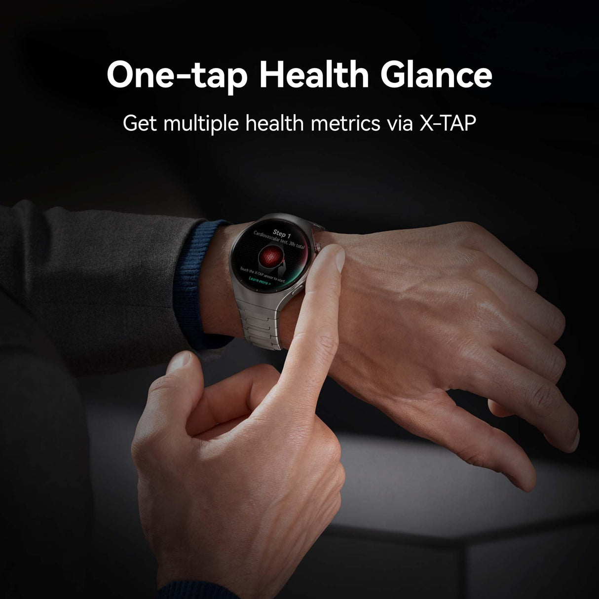 Montre connectée Huawei Watch 5 42 mm Bluetooth Gris avec bracelet en cuir Blanc