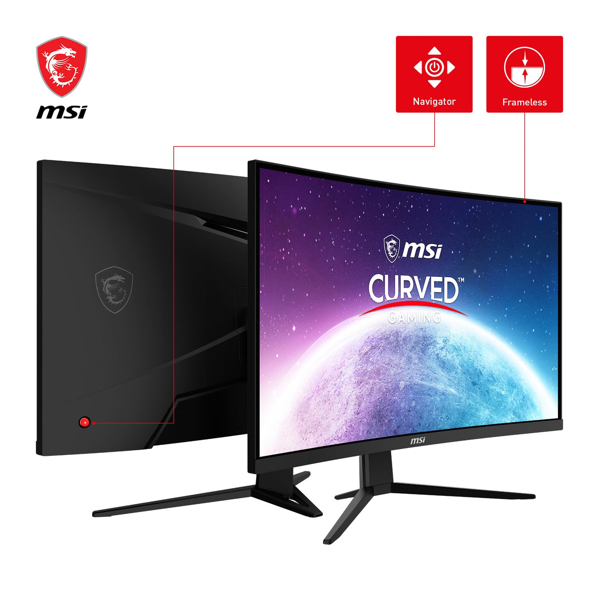 MSI G273CQ - Monitor Curvo Gaming de 27" WQHD (2560 x 1440) Panel VA, 170Hz / 1ms, AMD FreeSync Premium, HDR Ready, Curvatura 1500R, Color Negro