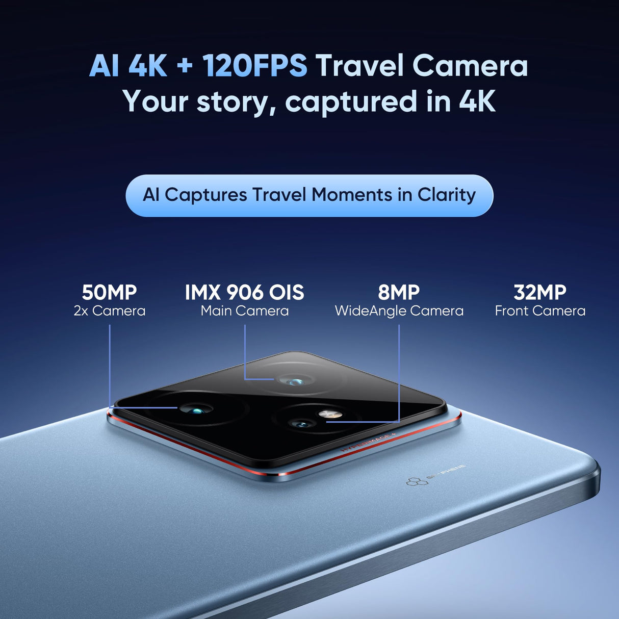 realme GT7 5G Smartphone,12+256GB, Batería de 7000 mAh,Carga de 120W,Procesador Dimensity 9400e,IMX906 50MP Cámara,AI Planner,Pantalla Pro-Esports de 6000 nits120Hz,IP69,Azul