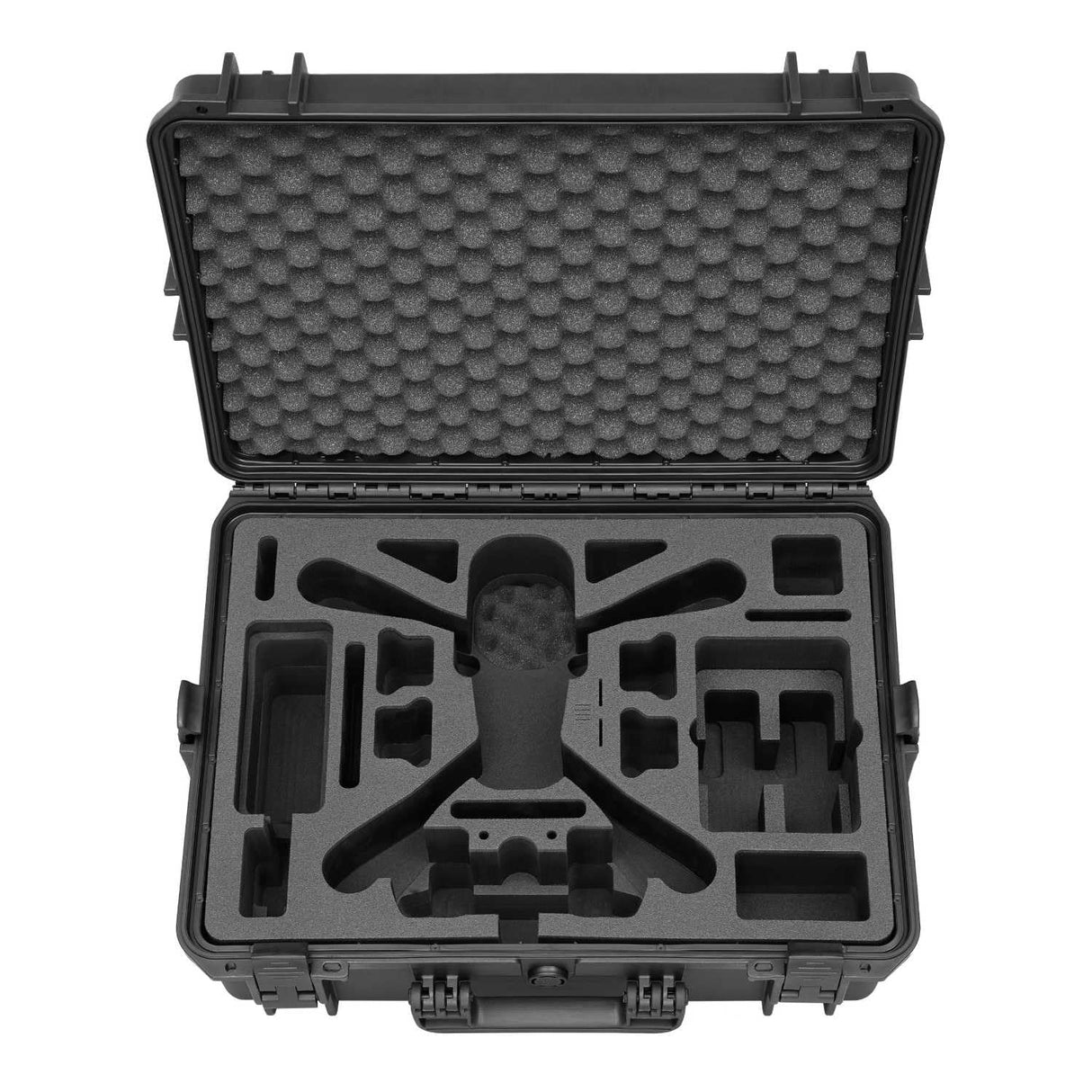 TOMcase Maleta para Drones Ready to Fly para dji Mavic 3 / Pro/Classic, Mando a Distancia estándar o dji RC/RC Pro, Carga de baterías en la Caja, Maleta Impermeable - Made in Germany (RTF)