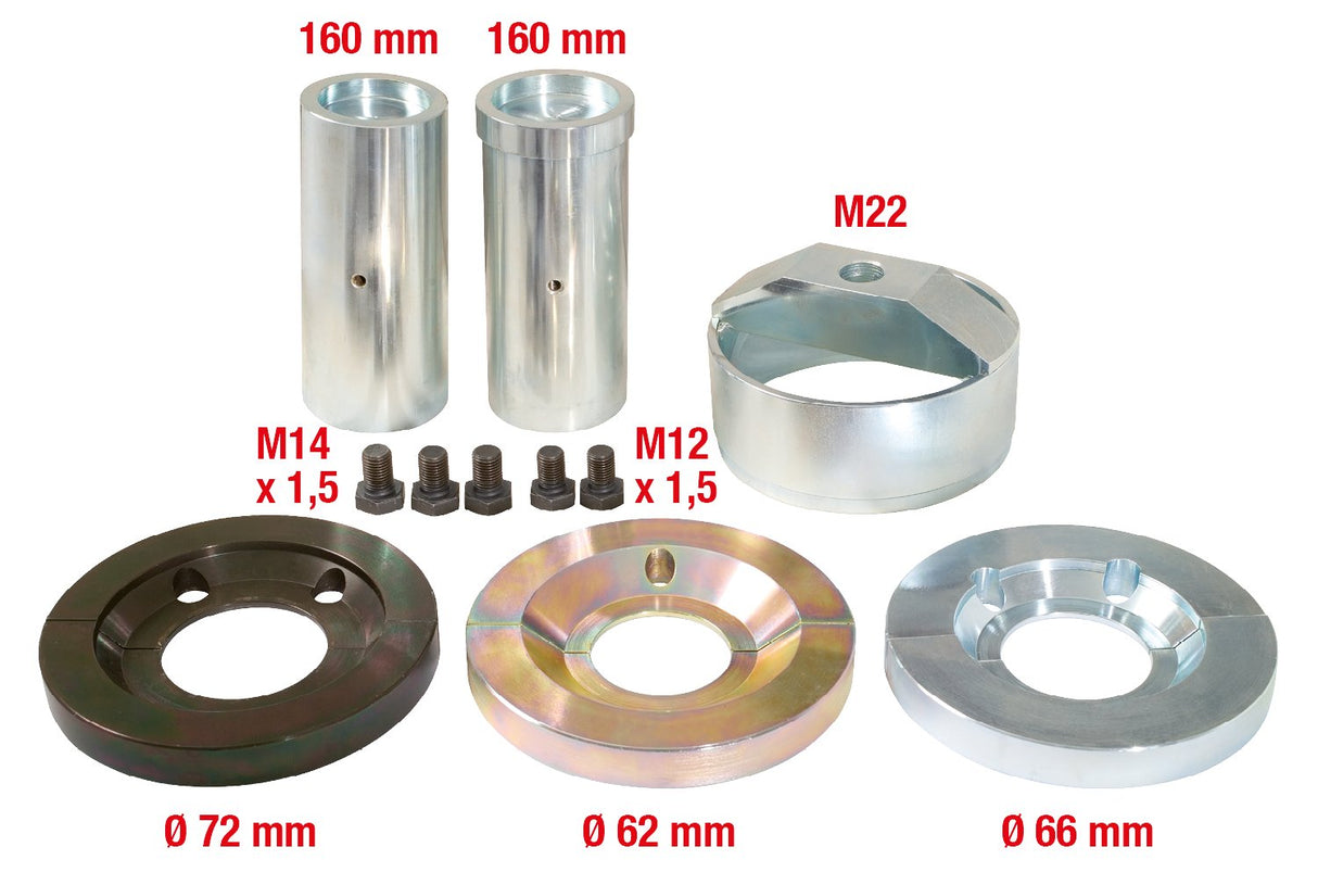 KS Tools 150.2130 Juego de herramientas para rodamientos de rueda de VAG, 14 pzs