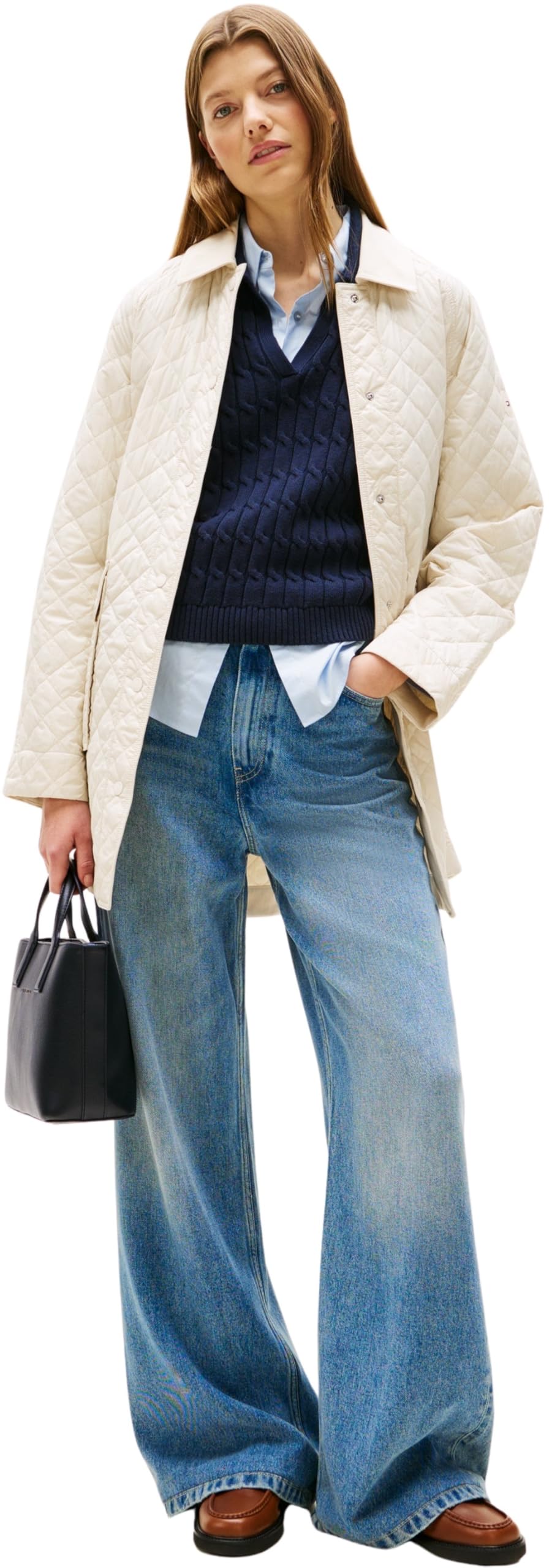 Tommy Hilfiger Bolso Tote Mujer Logotape Mini pequeño, Azul (Space Blue Corp), Talla Única
