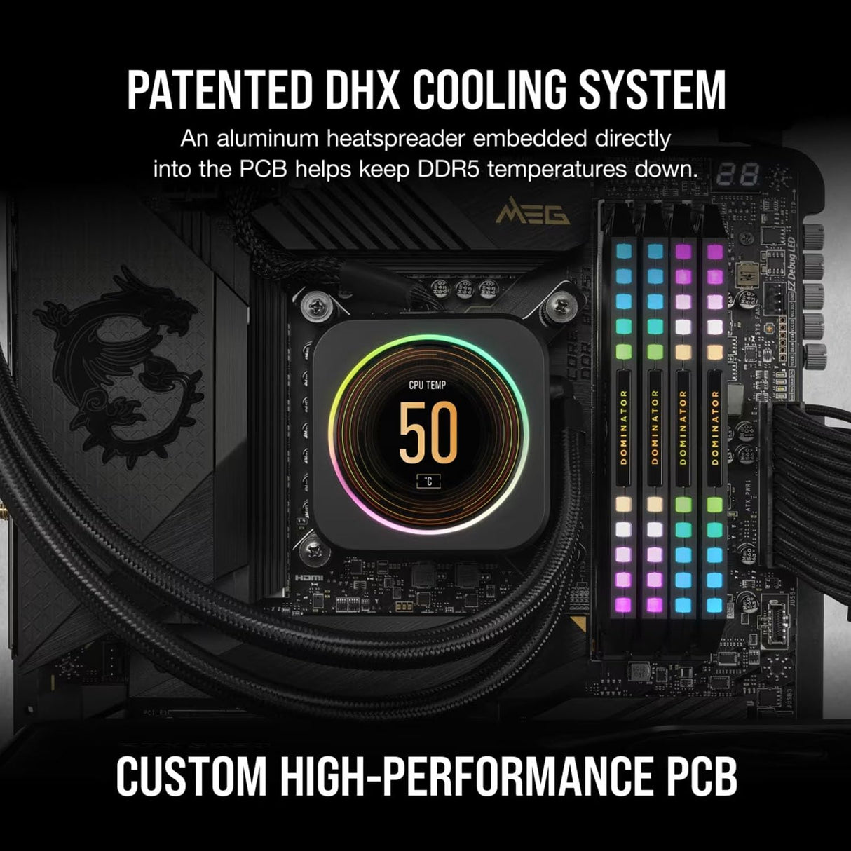 CORSAIR Dominator Platinum RGB DDR5 RAM 32 GB (2 x 16 GB) 6000 MHz CL36 Intel XMP iCUE Memoria de computadora Compatible - Negro (CMT32GX5M2E6000C36)