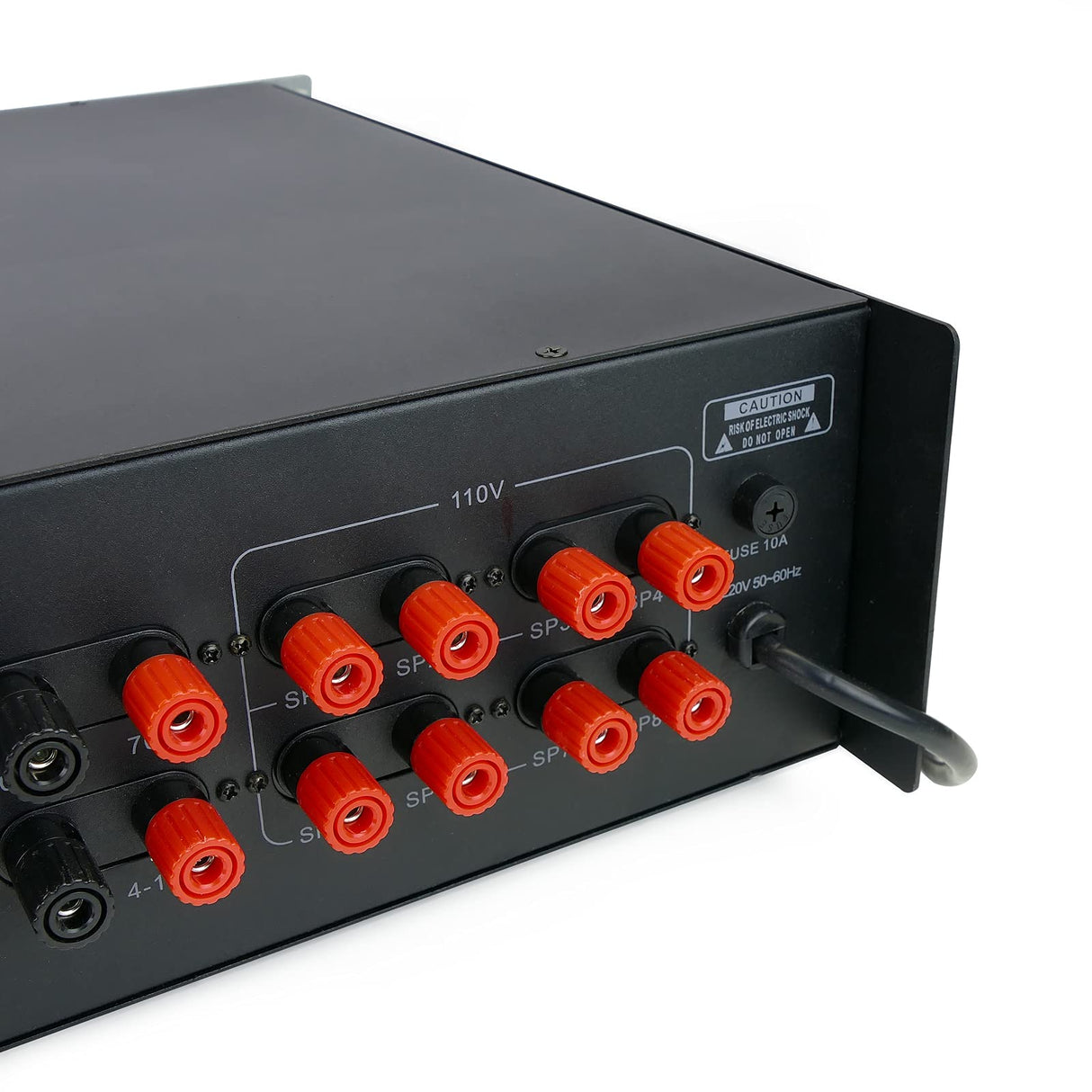 BeMatik - Amplificador para sonorización profesional de 800W 110V 8 zonas con MIC AUX MP3 rack
