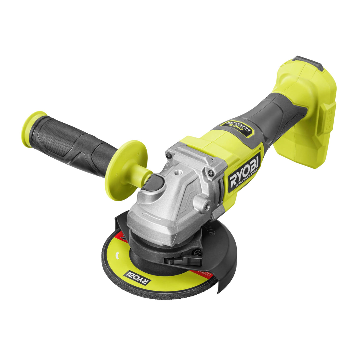 RYOBI - Amoladora angular de 2000 W diam. 230 mm - 6600 rpm - Mango trasero orientable 180° - Soft Start - Viene con 1 disco para desbarbar metal diam. 230 mm y 1 llave de servicio - EAG2000-G