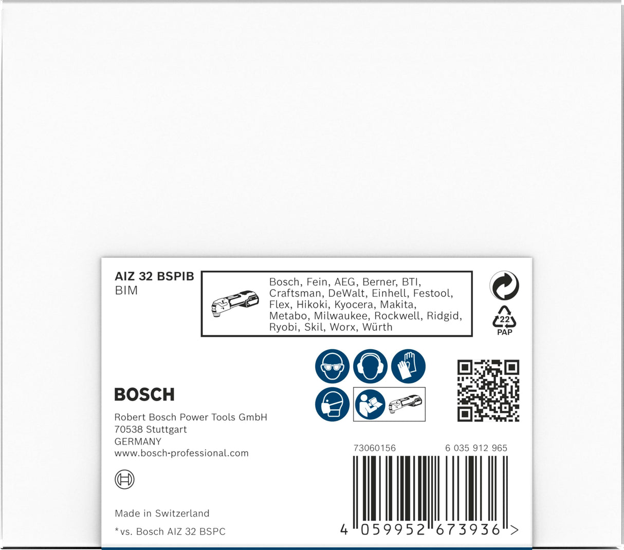 Bosch 50 x PRO AIZ 32 BSPIB - Cuchilla multimaterial para herramientas multifuncionales (para madera dura, placas recubiertas de plástico, ancho 32 mm, accesorios profesionales, herramienta