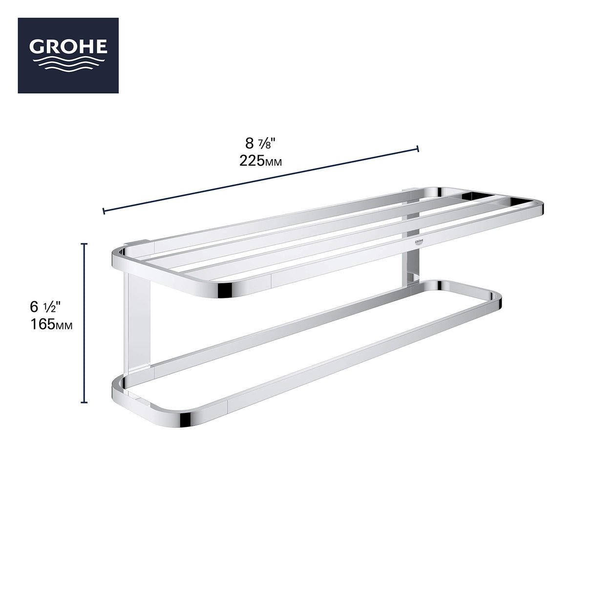 Toallero múltiple con Acabado Grohe Starlight Resistente a los arañazos, 60 x 22 x 16 centímetros, Color Grafito Duro (Referencia: 41066A00)