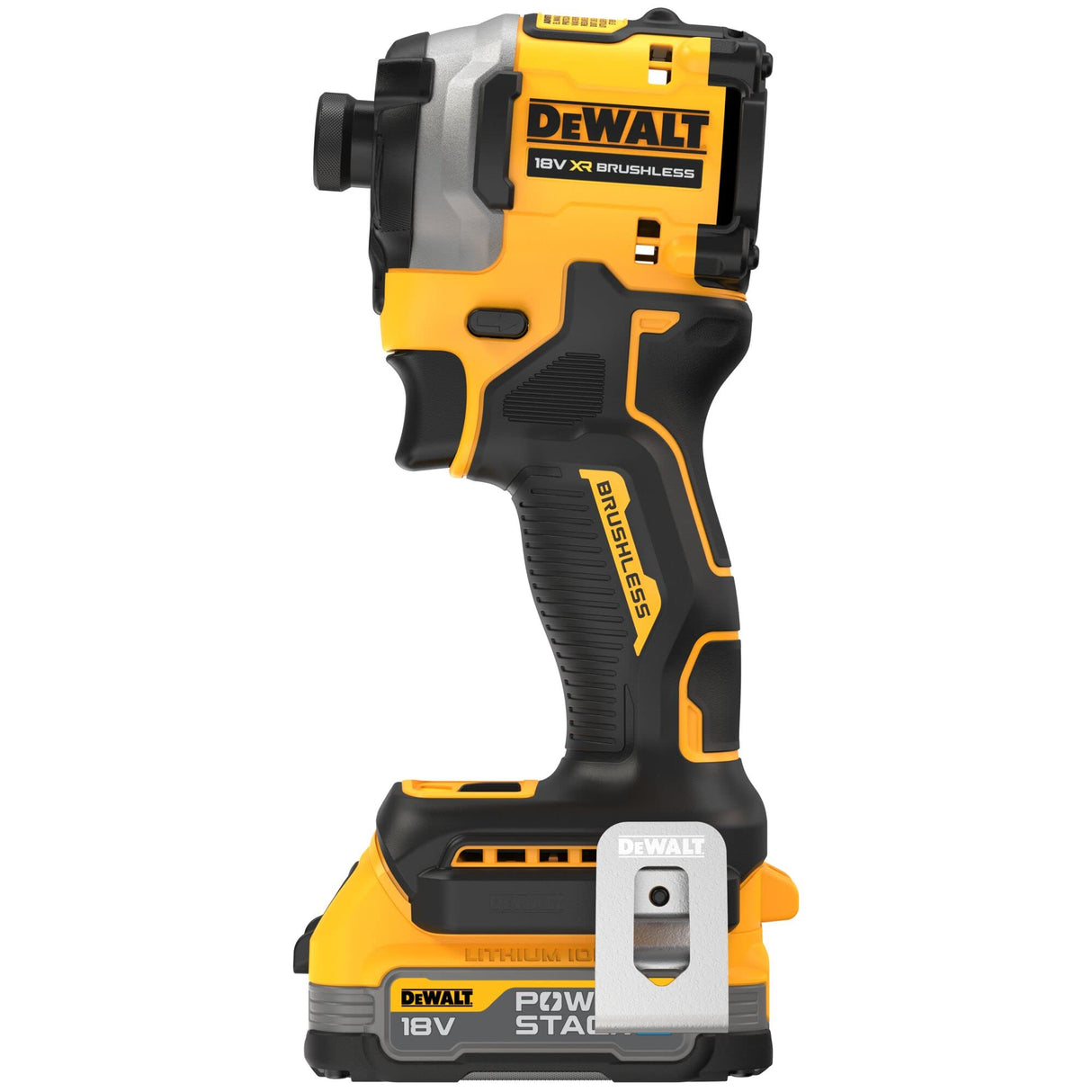 DEWALT DCK2050E2T-QW - Kit: 1x Taladro percutor 18V XR DCD805, 1 Destornillador de impacto de ¼" DCF850, 2 baterías Powerstack de 18V/1,7Ah DCBP034, 1 cargador rápido de sistema DCB115