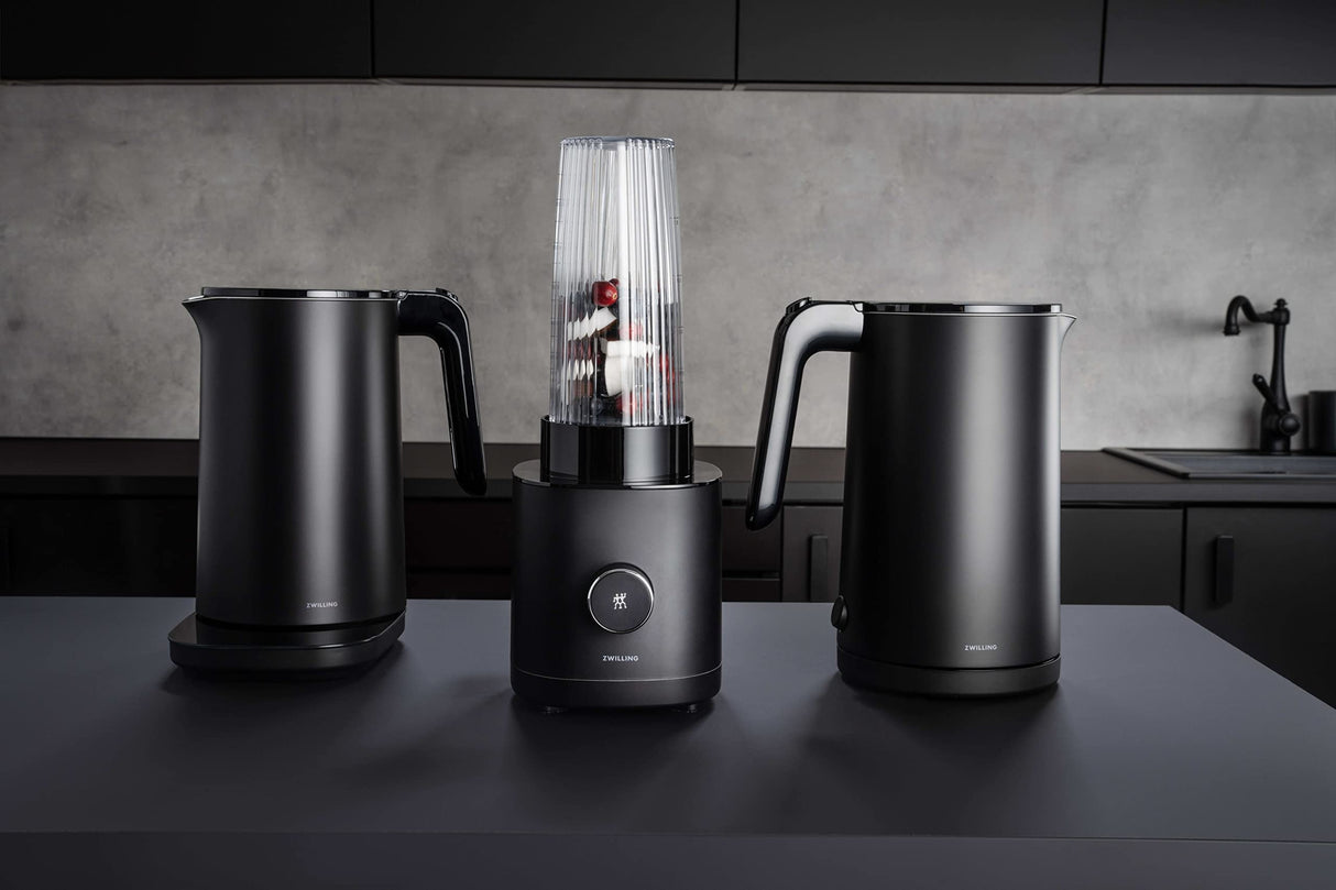 ZWILLING ENFINIGY Hervidor de agua Pro con ajuste de temperatura, Filtro antical de acero inoxidable y función mantener en caliente, 1850 W, 1,5 l, Negro
