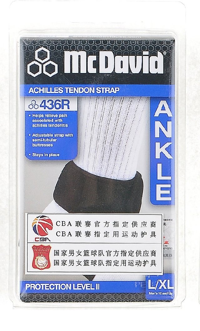 Mcdavid Achilles - Lastres de tobillos de deporte, tamaño L/XL, color negro