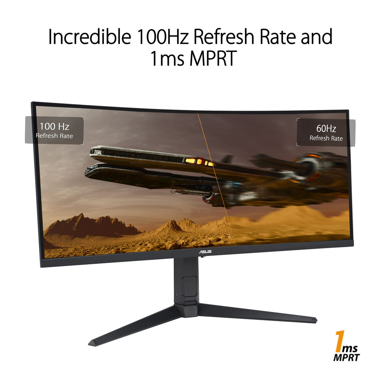 Asus TUF Gaming VG34VQEL1A - Monitor Gaming Curvo de 34 Pulgadas, UWQHD, 100 Hz, Extreme Low Motion Blur, Freesync, 1ms MPRT, 125% sRGB, HDR