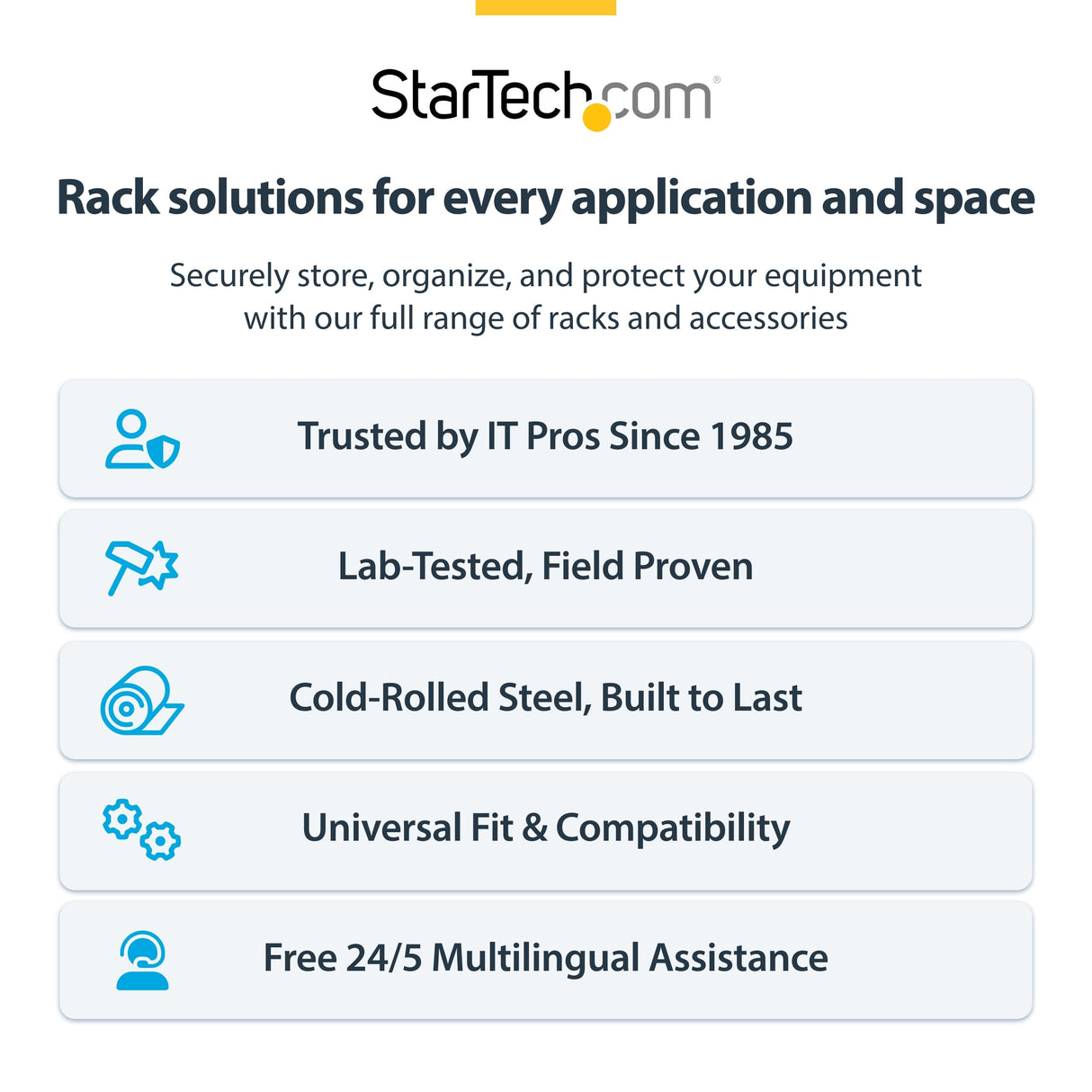 StarTech.com Rack 6U de 2 Columnas de Montaje en Pared - Rack de Servidores de 19in - Profundidad Ajustable - 40kg