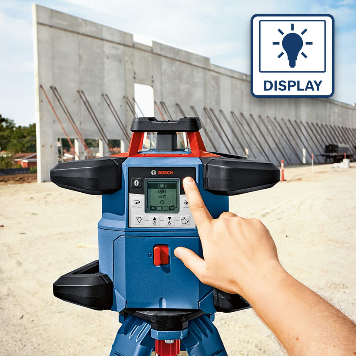 Bosch Professional Nivel láser giratorio sistema de 18V GRL 600 CHV (función aplicación, alcance Ø: hasta 600m, en L-boxx)