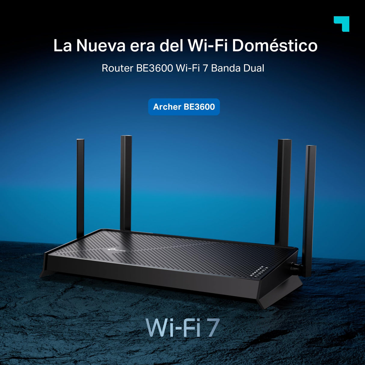 TP-Link Archer BE3600 - Router WiFi 7, BE3600 Mbps de Doble Banda, 2 Puertos × 2,5 Gbps, tribanda, 2×2 MU-MIMO, OFDMA, MLO, WiFi 7 sin precedentes, Compatible con EasyMesh, HomeShield, VPN