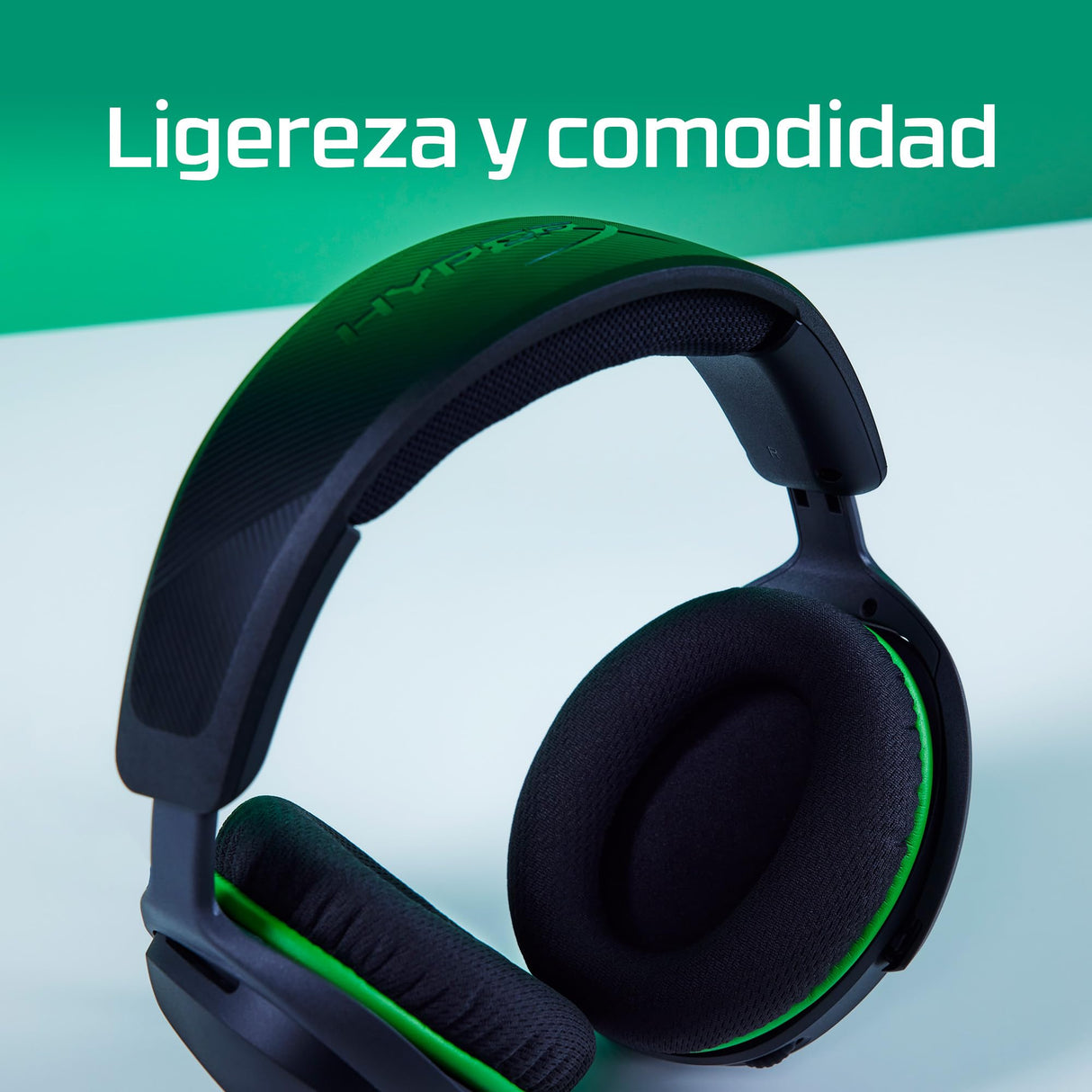 HyperX CloudX Stinger 2 Core, Cascos gaming para Xbox One y Series X/S, Drivers de 40 mm y Audio Envolvente, 3.5 mm, Micrófono Plegable con cancelación de ruido, Licencia Oficial Xbox - Blanco/Verde