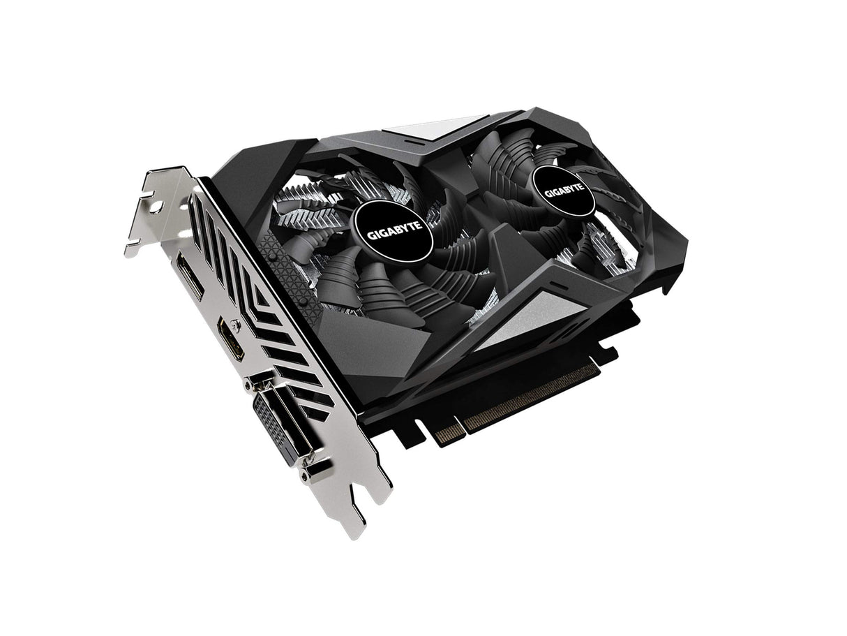 Gigabyte Tarjeta gráfica GeForce GTX 1650 D6 WINDFORCE OC 4G (Rev. 2.0), tamaño Compacto de 172 mm, 4 GB GDDR6 de 128 bits, GV-N1656WF2OC-4GD REV2.0 Tarjeta de Video