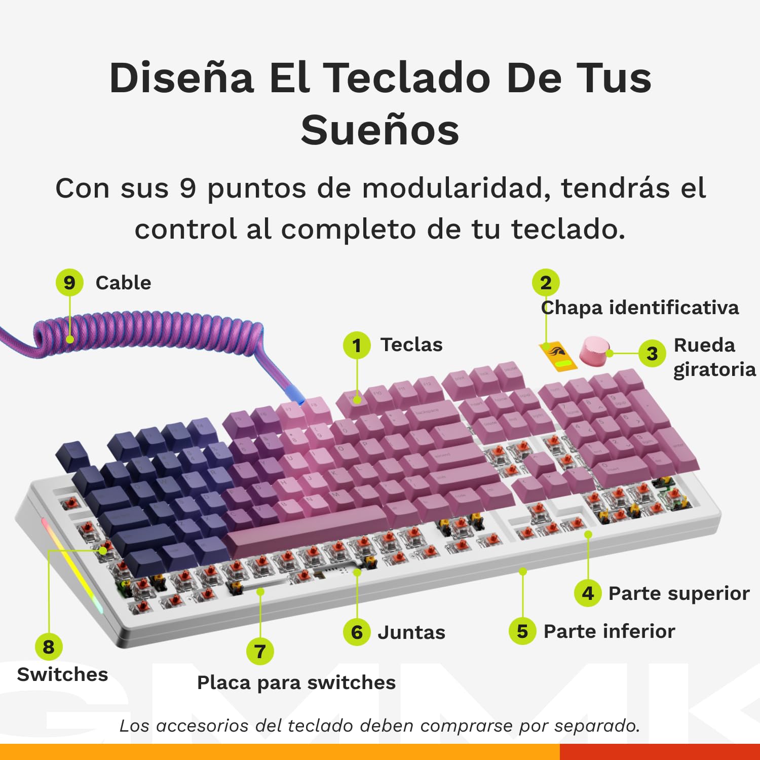 Glorious Gaming GMMK 3 HE Med dynamiska avtryckare, Hall Effect, 8K uppdateringsfrekvens, MX- Och magnetbrytare, 100% fullstorlek, modulärt packningssystem, doubleshot PBT-tangenter, USA QWERTY - Vit