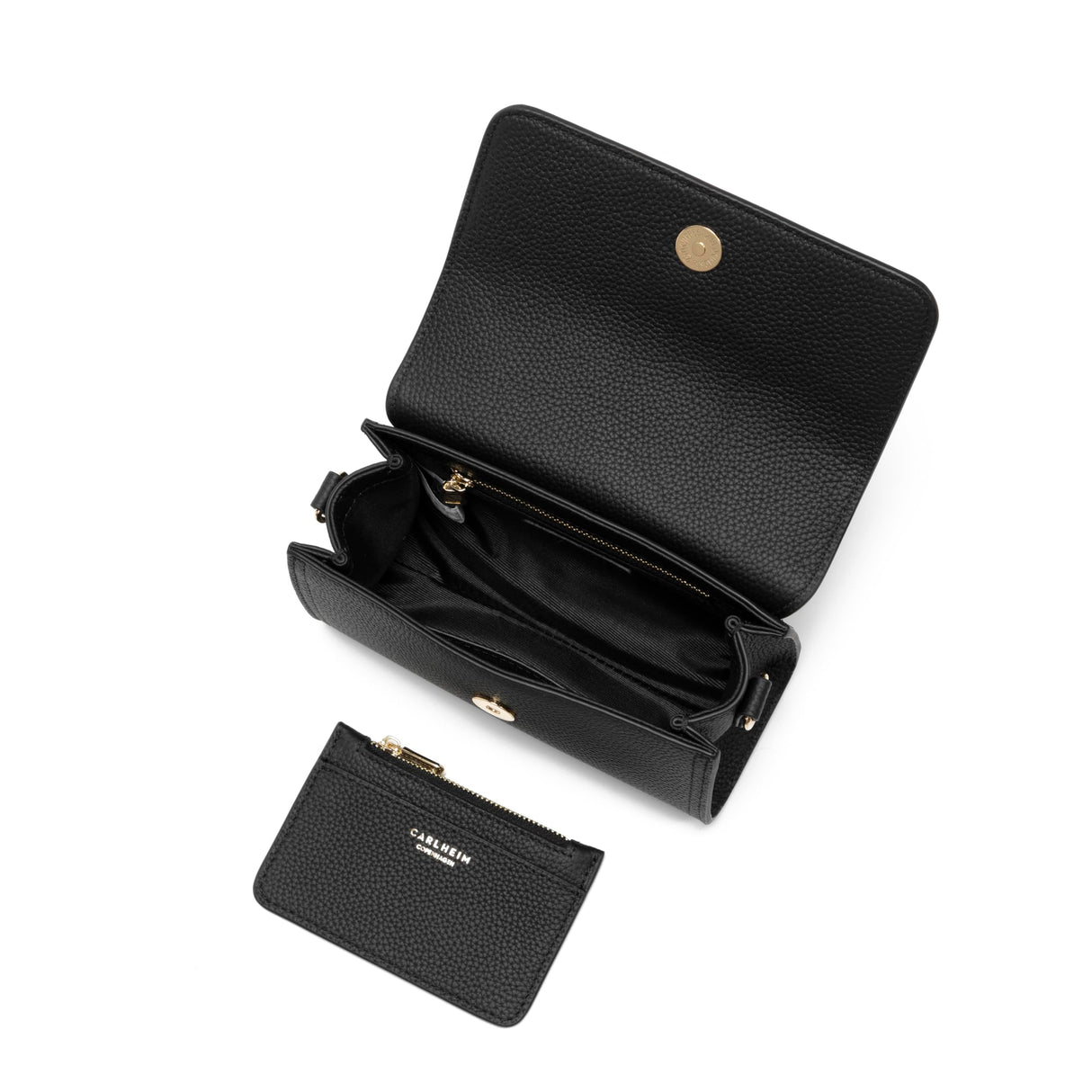 Carlheim, Gotland Genuine Leather collection, Scarlett Genuine Leather Handbag (Black)