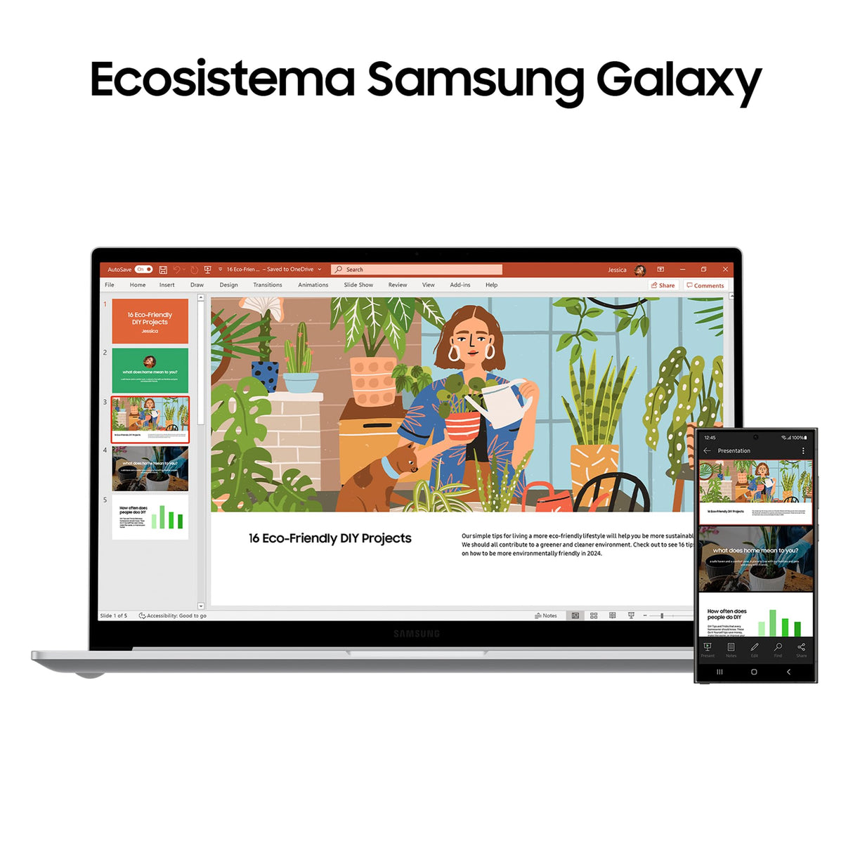 Samsung Galaxy Book4 - Laptop 15,6" FullHD (Intel® Core™ 5 Processor 120U, 16GB RAM, 512GB SSD, Intel Iris Xe Graphics, Windows 11 Home) Grafito – Teclado QWERTY español