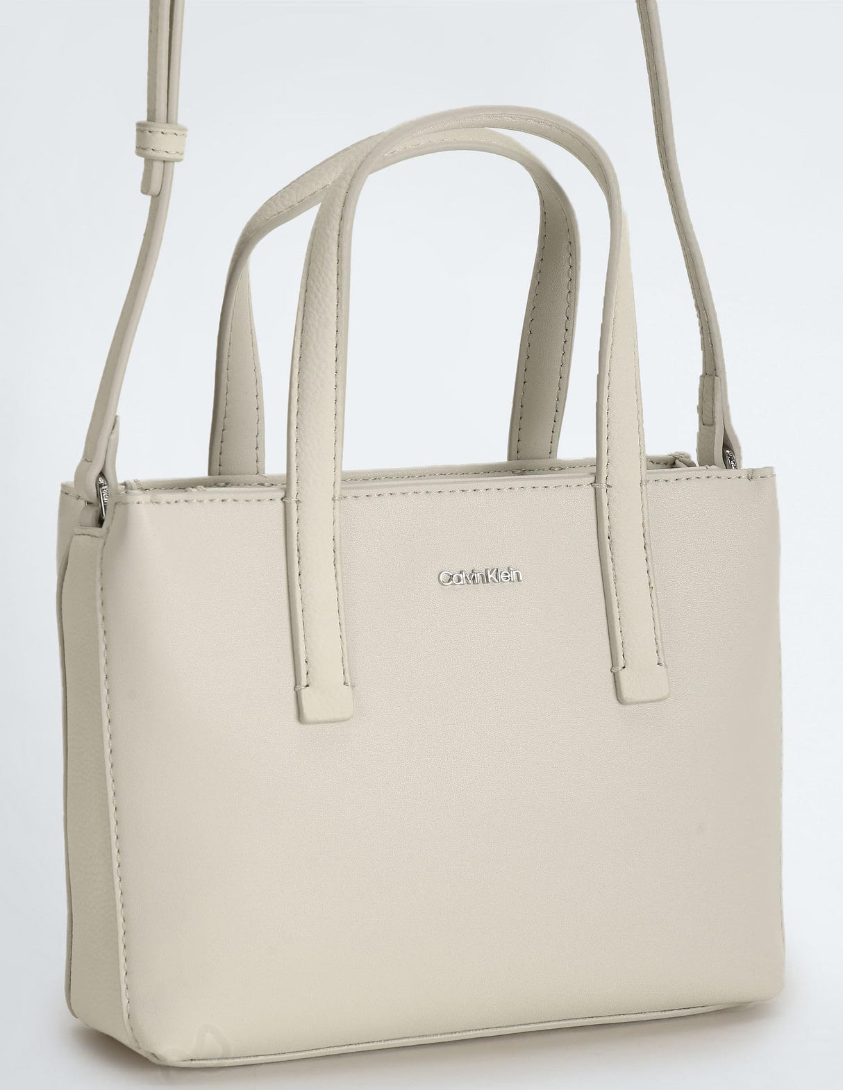 Calvin Klein Bolso bandolera Mujer Mini Tote pequeño, Elfenbein (Marfil), Talla Única