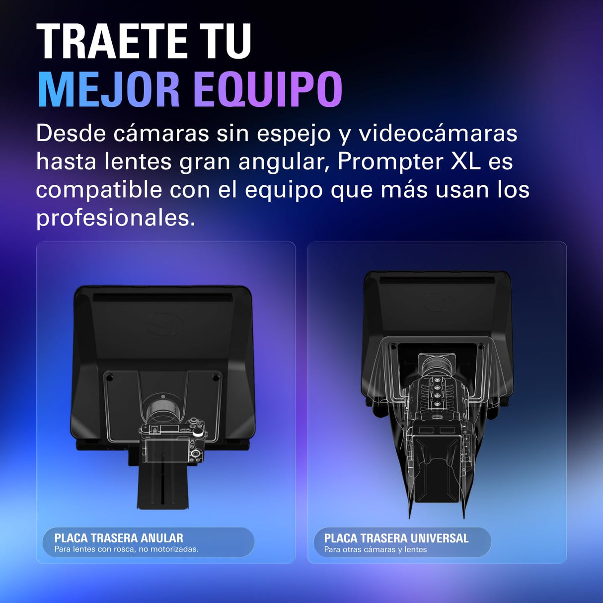 Elgato Prompter XL - Teleprompter Profesional con Pantalla Desmontable, Monitor videoconferencia, para cámaras DSLR, mirrorless, Studio - conexión USB‑C 3.2, para PC & Mac
