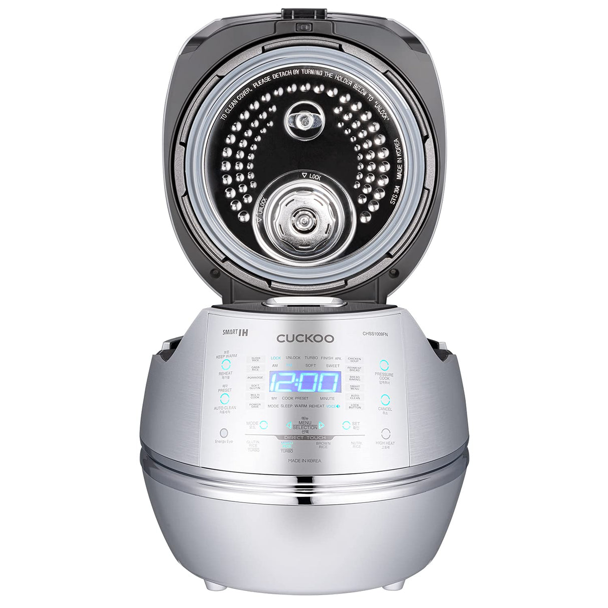 CUCKOO CRP-CHSS1009FN Arrocera a presión de vapor Rice Cooker 1,8 l 10 tazas | IH tecnología de calefacción por inducción | programable | arroz GABA | tecnología DSP | válvula de vapor de seguridad