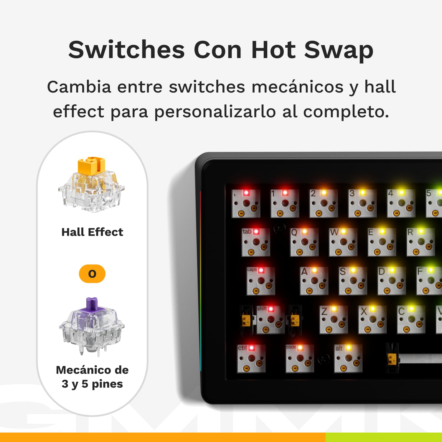Glorious Gaming GMMK 3 HE: Teclado Respuesta rápida, Hall Effect, sondeo 8K, switches magnéticos y mecánicos MX, Teclado 75% Hot Swap, Juntas modulares, PBT Doble inyección, QWERTZ alemán - Negro