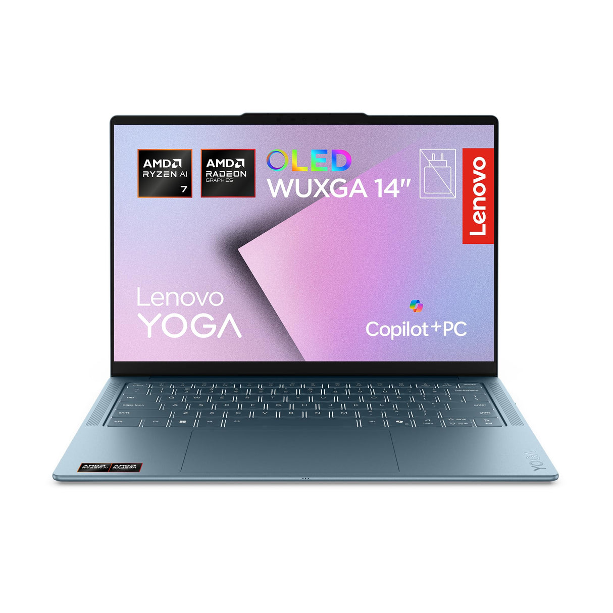 Lenovo Yoga Slim 7 Gen 11 – Ordenador Portátil IA 14'' OLED (AMD Ryzen AI 7 445, 32GB RAM, 1TB SSD, USB-C, Windows11 Home, Copilot+ PC) QWERTY Español, Tidal Teal