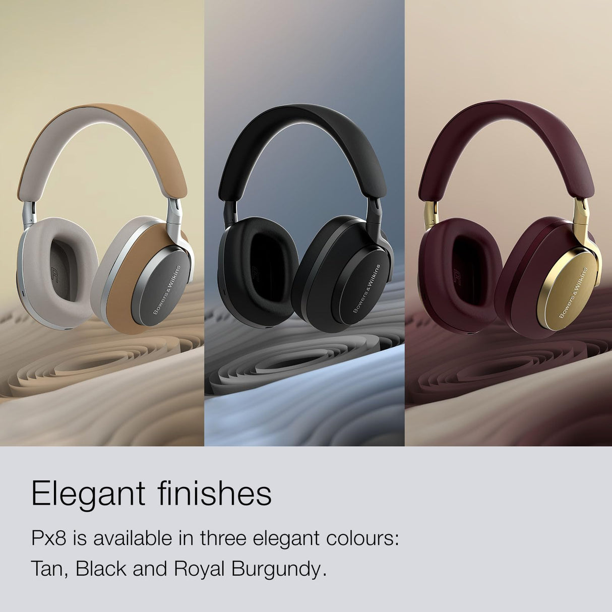 Bowers & Wilkins PX8 Flagship Auriculares inalámbricos con cancelación de Ruido con Bluetooth 5.0 y Carga rápida, 30 Horas de reproducción de Alta resolución y micrófono Integrado, Color Negro