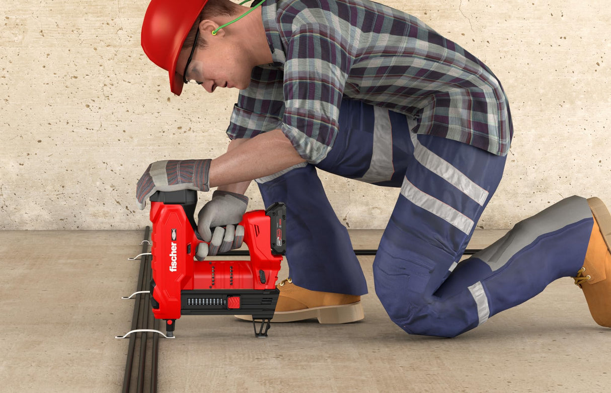 fischer Clavadora de hormigón FXC 85, sin gas, AMPShare Alliance, con ajuste de profundidad, para 500 clavos por carga, sin batería Bosch ProCore de 18 V