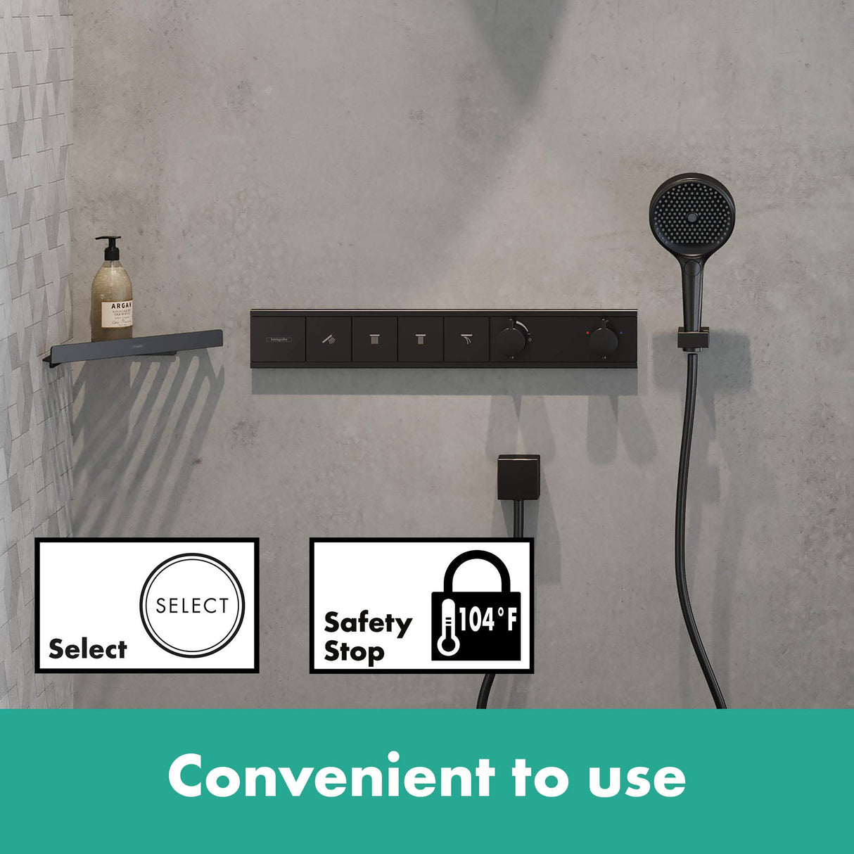 hansgrohe 15382340 Termostato, Cromo Negro Cepillado