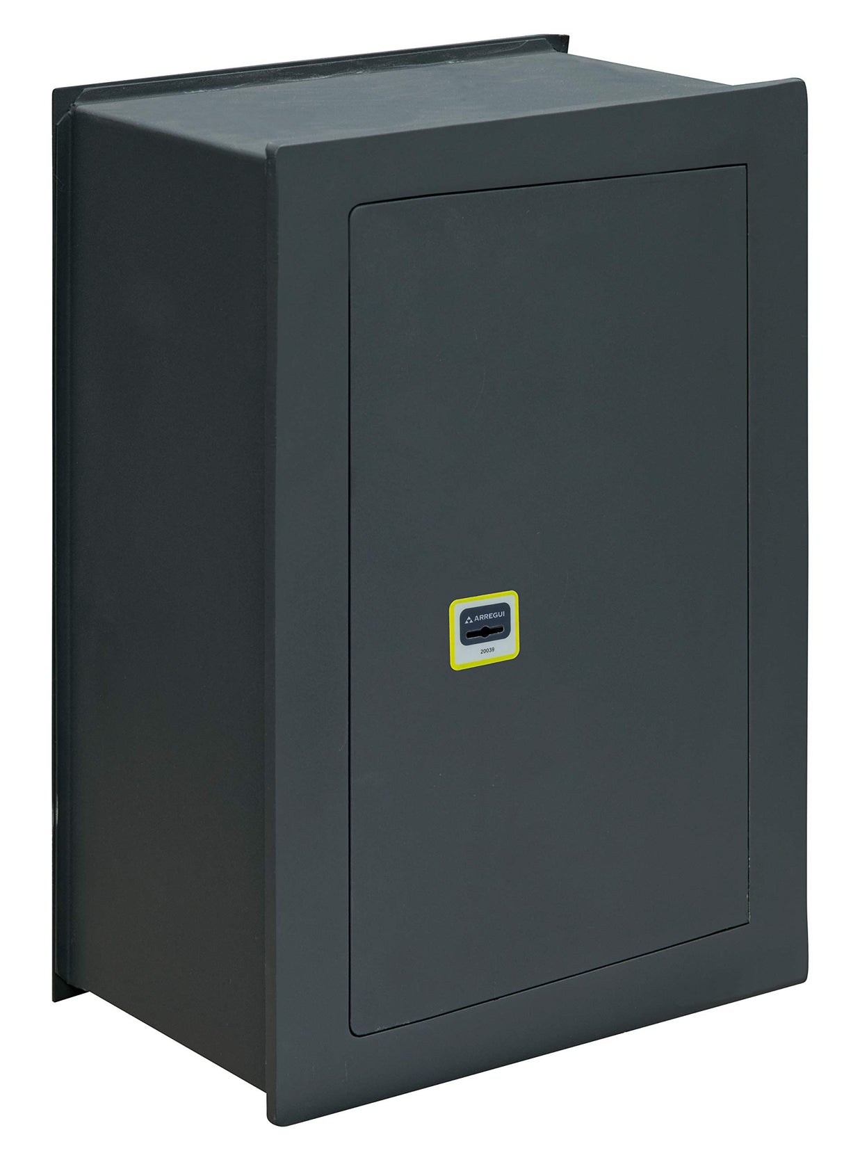ARREGUI Ideal 10 281380 Caja fuerte de empotrar a pared con cerradura de llave, Caja de Seguridad para casa y negocio, fácil de usar, alto nivel de seguridad, 52 x 36 x 22 cm, 27 L Gris Oscuro
