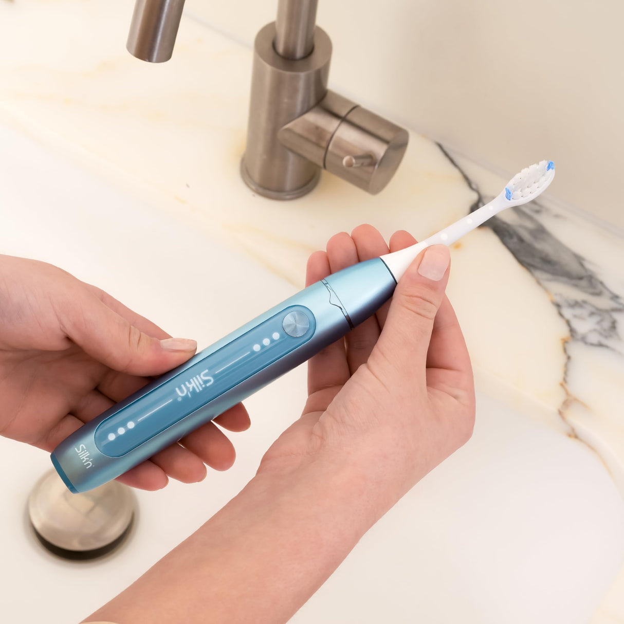 Silk'n - Cepillo de dientes sónico SonicYou con batería de 300 días, Azul claro