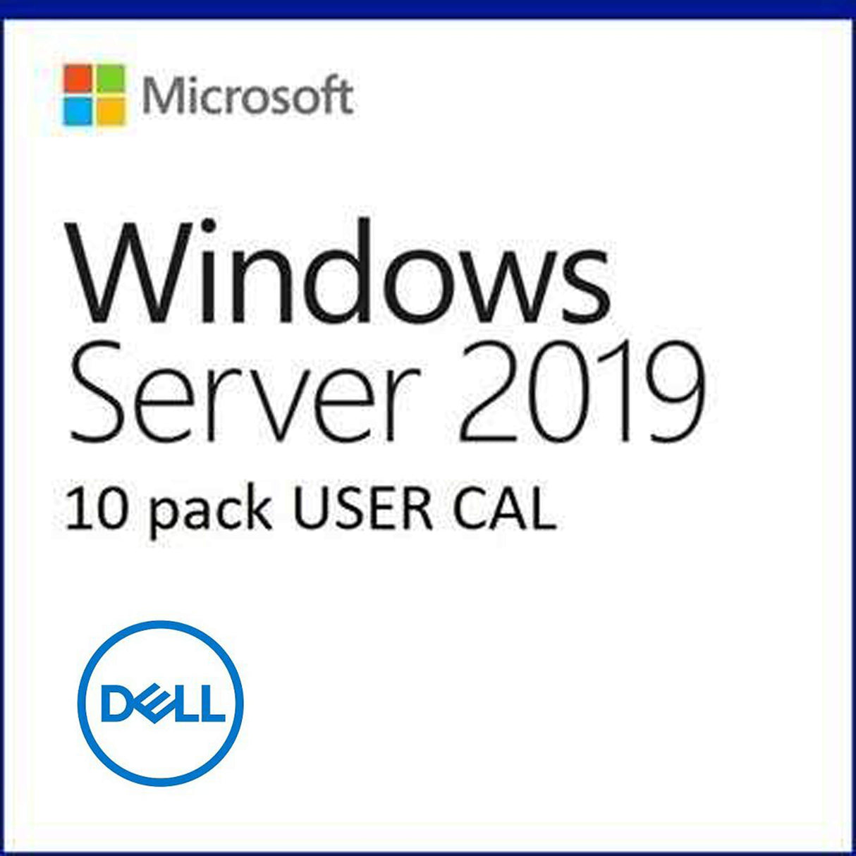 DELL Windows Server 2019 10 CAL - Sistemas operativos (Fabricante de equipos originales (OEM), Licencia de acceso de cliente (CAL), 10 licencia(s), 32 GB, 0,512 GB, 1,4 GHz)