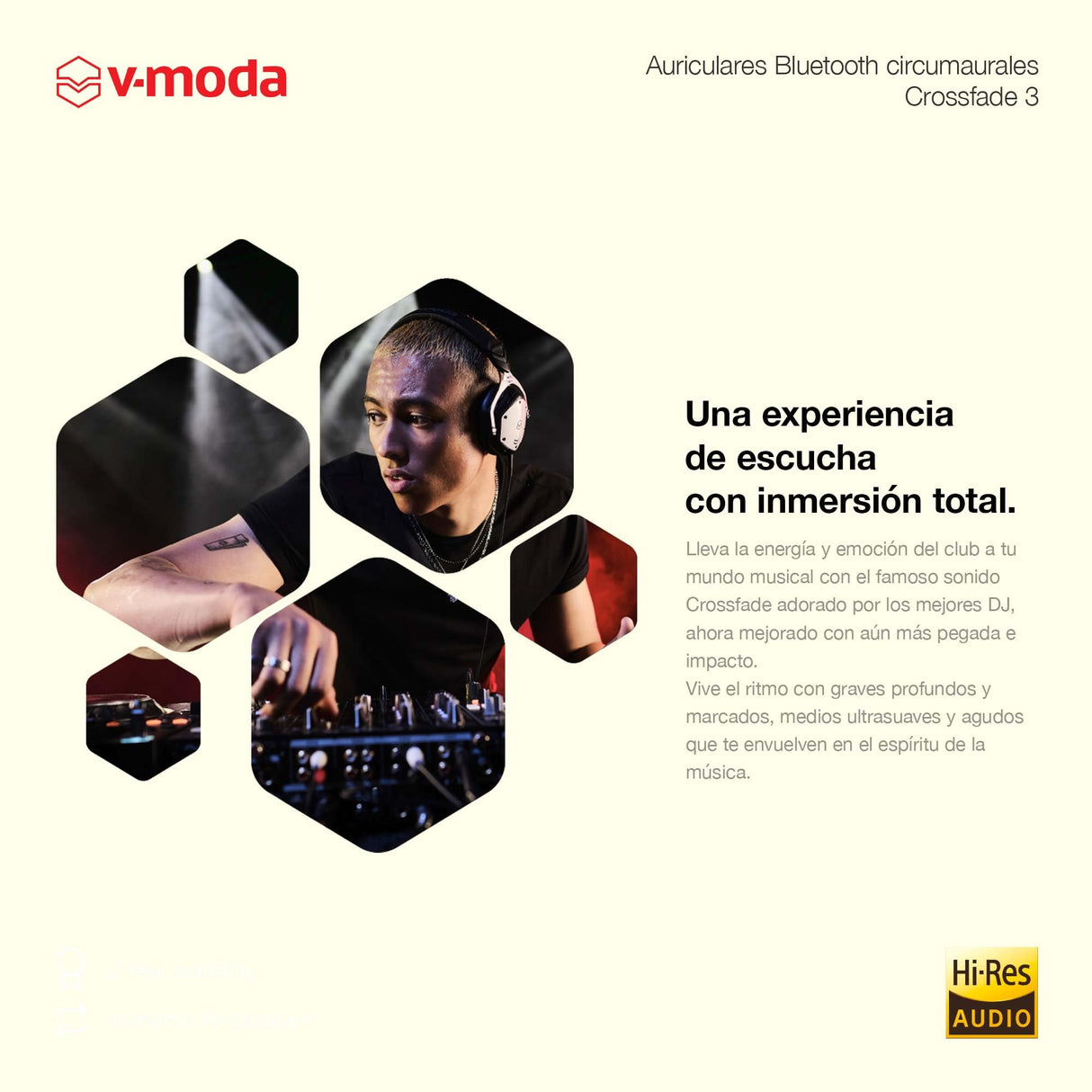 V-MODA CROSSFADE 3 WIRELESS & WIRED OVER-EAR HEADPHONES. Favored by the World’s Top DJs. Punchy Sound, Tuned for Club Energy & Excitement. Mobile Editor App. Customize with Interchangeable Shields.