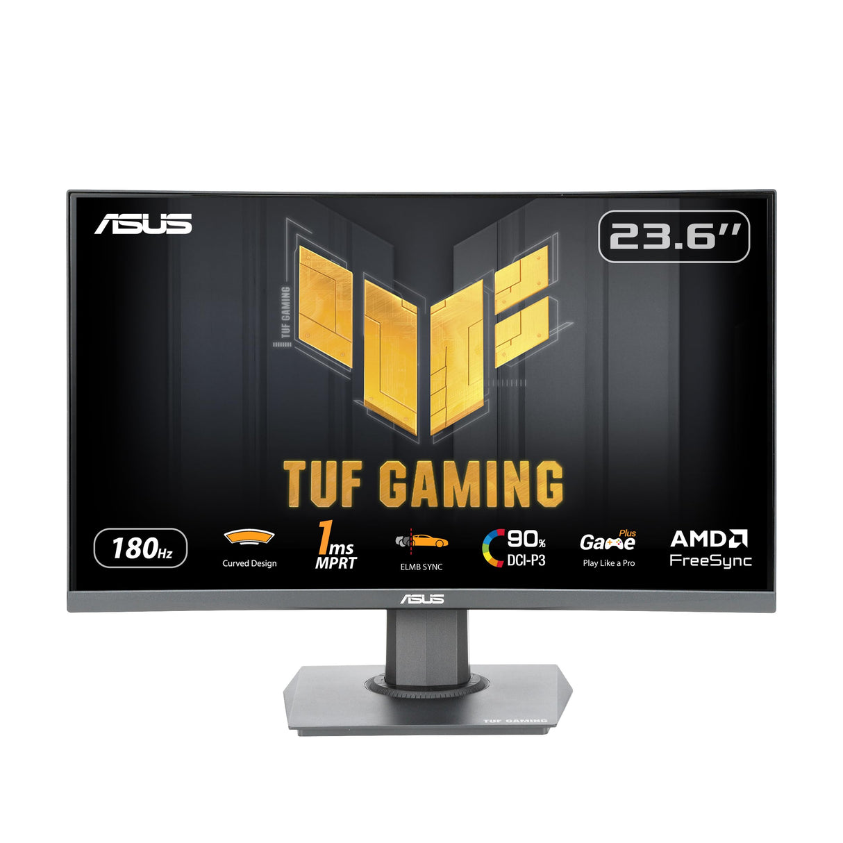 ASUS TUF Gaming VG24VQER - Monitor Gaming de 24 Pulgadas, Full HD, Curvo, 180 Hz, ELMB Sync, FreeSync, 1 ms MPRT, DisplayWidget Center