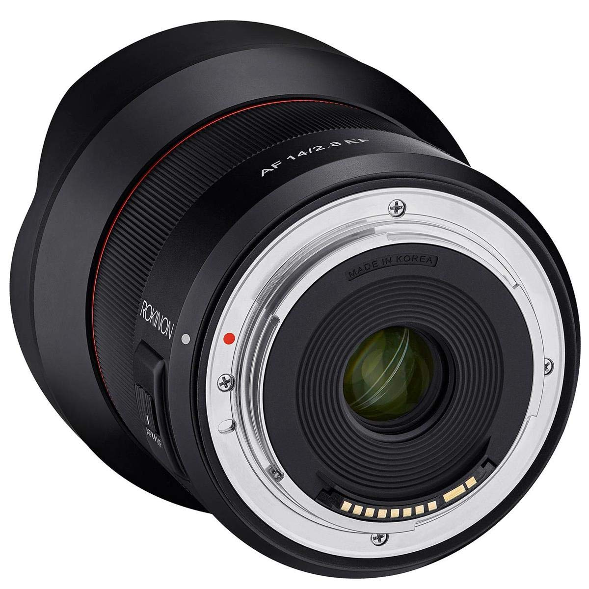 Rokinon AF - Lente de Gran Angular para Canon EF, 14 mm, F2.8 sellada contra el Clima, Color Negro (IO14AF-C)