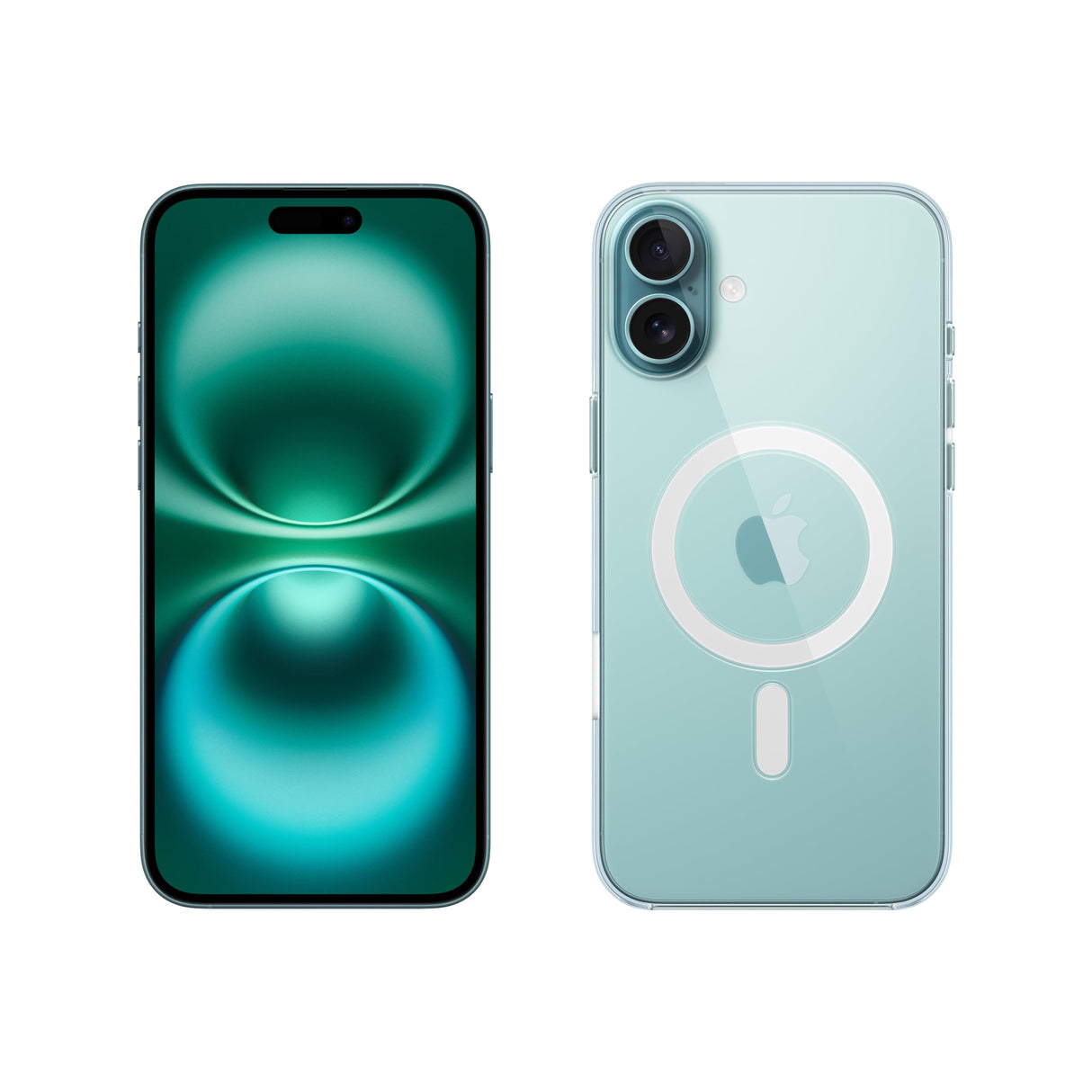 Apple iPhone 16 Plus (128 GB) - Turquesa + Funda Transparente con MagSafe