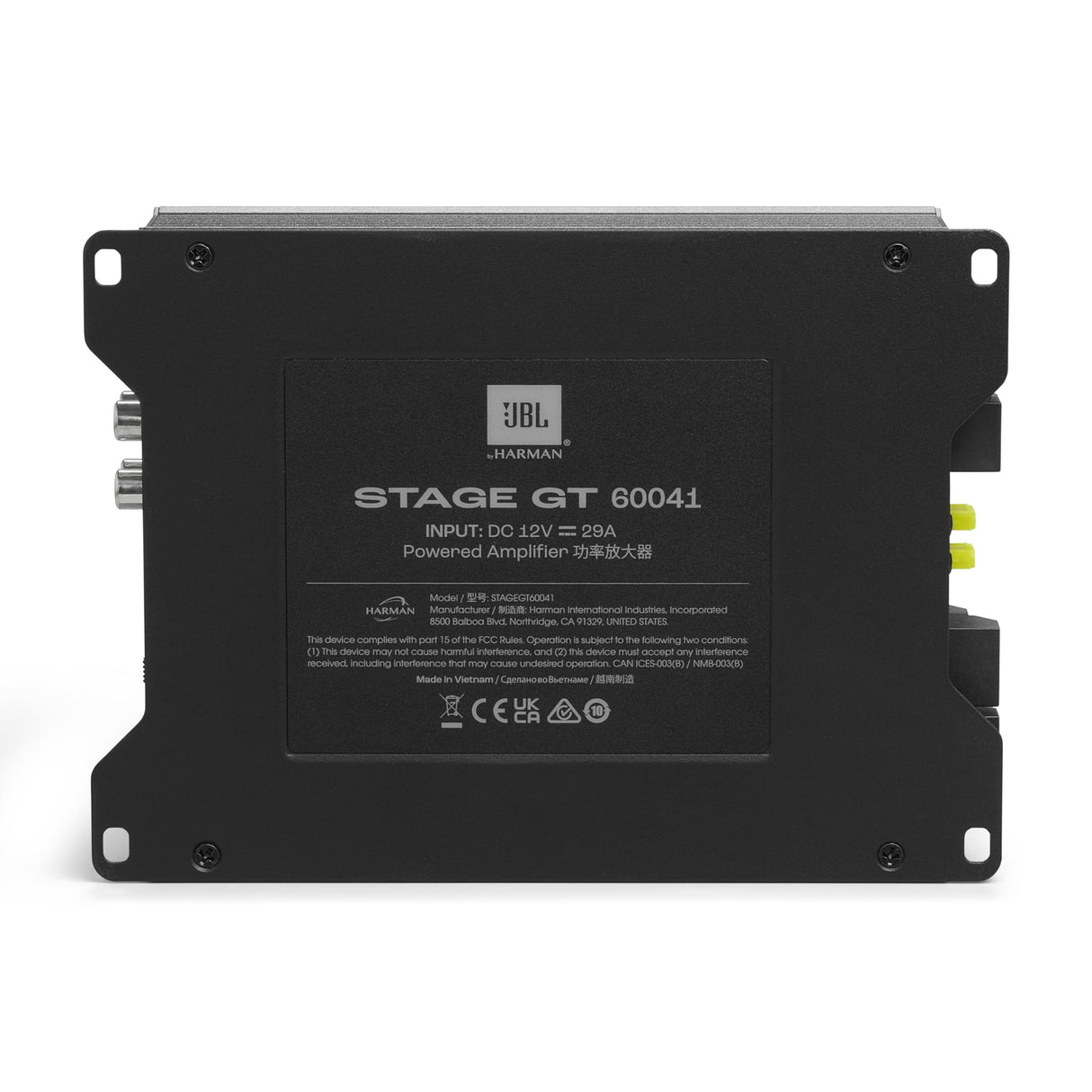 JBL Stage GT 60041 – Amplificador 4 Canales Coche, 1240W Pico, Filtro HP/LP, Diseño Delgado