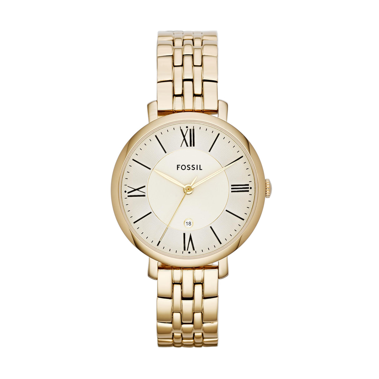 Fossil Jacqueline Reloj para mujer, movimiento de cuarzo con correa de acero o piel, Tono oro y blanco, 36MM