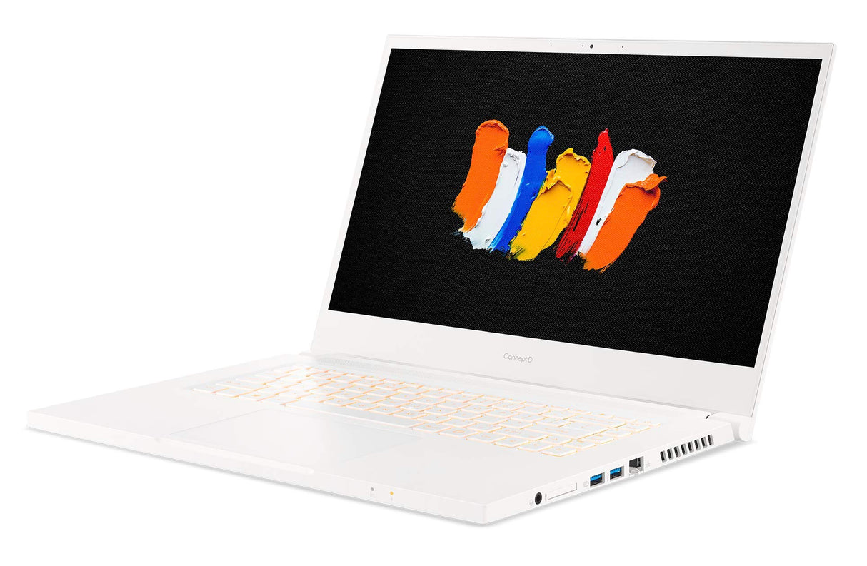 Acer ConceptD 3 CN315-72G - Ordenador Portátil 15.6" Full HD IPS, Laptop (Intel Core i5-10300H, 8GB RAM, 512GB SSD, NVIDIA GeForce GTX 1650, Windows 10 Home), PC Portátil Blanco - Teclado QWERTY