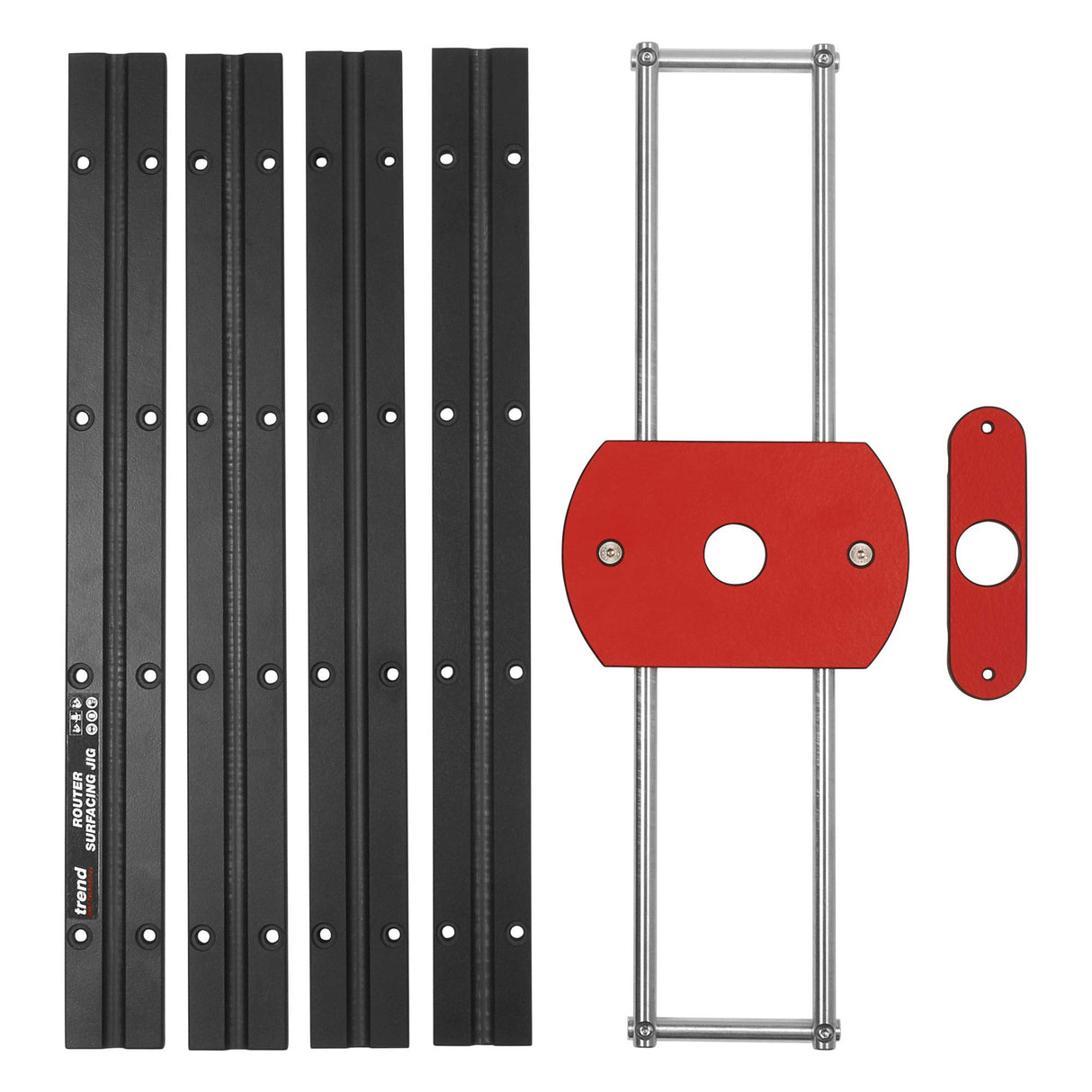 Trend Plantilla de rectificado para fresado, plantilla compacta adaptable para trabajos de aplanado, allanado y abertura de orificios en material ancho o de forma irregular, RS/JIG