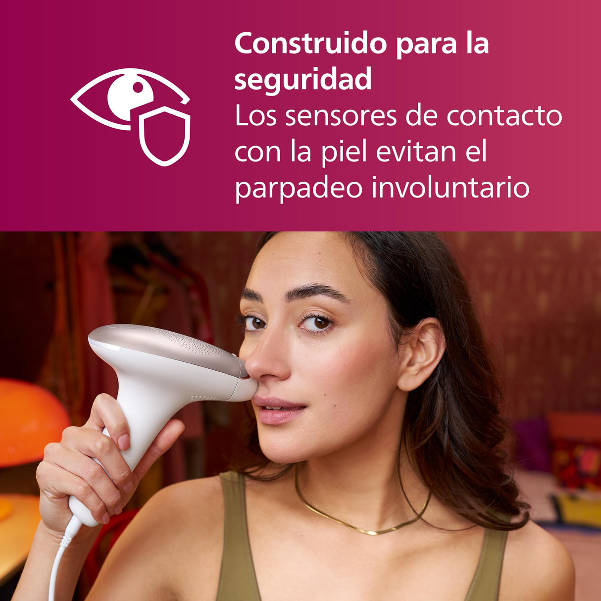 Philips Lumea Serie 7000, Depiladora Luz Pulsada, IPL, Piel Suave Desde Casa, Con Funda, Accesorios para el Cuerpo, Cara y Zona del Bikini, Alternativa a Depilación Láser. SC1999/00