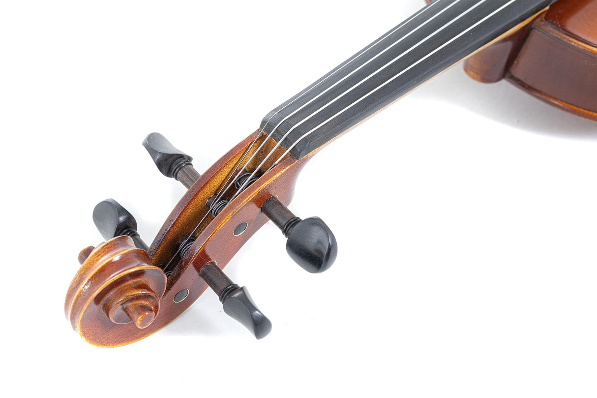 GEWA Violín serie Allegro VL 1-4/4 listo para usar, incluye estuche para violín, arce europeo macizo y abeto, pintado a mano, arco de carbono, cuerdas Larsen Aurora